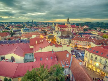 Vilnius, Litvanya: eski şehir'deki hava Üstten Görünüm