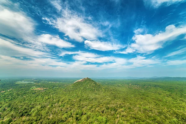 Sigiriya, Sri Lanka: widok z lotu ptaka z dżungli — Zdjęcie stockowe