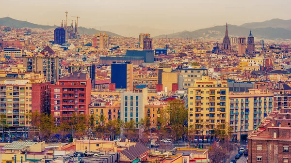 Luftaufnahme von Barcelona, Katalonien, Spanien — Stockfoto