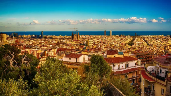 Barcelona, Catalonia, İspanya Hava Üstten Görünüm — Stok fotoğraf