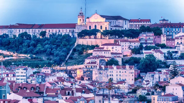 Lisboa, Portugal: vista aérea del casco antiguo — Foto de Stock