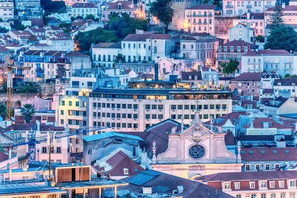 Lisboa, Portugal: vista aérea del casco antiguo — Foto de Stock