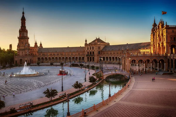 Sevilla, İspanya: Plaza de Espana, İspanya Meydanı — Stok fotoğraf