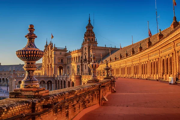 Sevilla, İspanya: Plaza de Espana, İspanya Meydanı — Stok fotoğraf