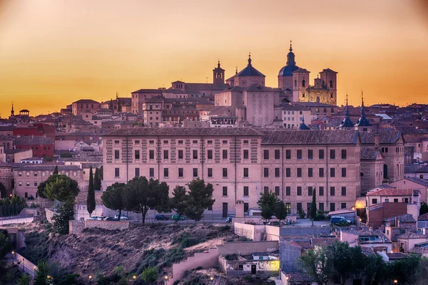 Aerial top view of Toledo, historical capital city of Spain — Stock Photo, Image