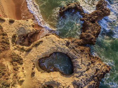 Algarve, Portekiz: sahil hava İHA Foto