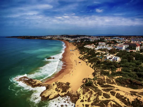 Алгарве, Португалія: БПЛА аерофотознімки узбережжя — стокове фото