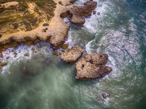 Algarve, Portekiz: sahil hava İHA Foto — Stok fotoğraf