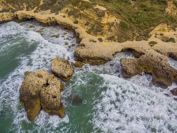 Algarve, Portugal: aerial UAV photo of the coast — Stock Photo, Image
