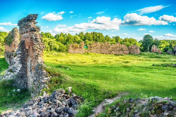 Bielorrússia: restos de Kreva, Krewo, castelo de Krevo — Fotografia de Stock