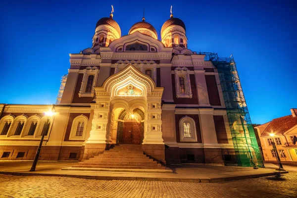 爱沙尼亚塔林： 亚历山大 · 涅夫斯基东正教大教堂 — 图库照片