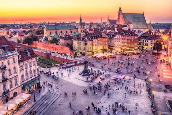 Варшава, Польша: Замковая площадь и Королевский замок, Замек Кролевский в Варшаве — стоковое фото