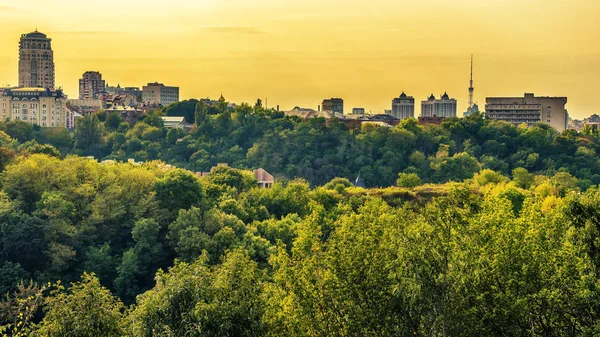 Kiev o Kiyv, Ucraina: vista panoramica aerea del centro città — Foto Stock