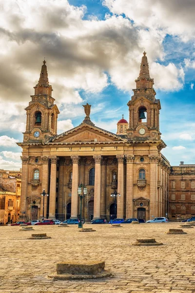 Kostel svatého Publius Valletta, Malta — Stock fotografie