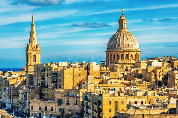 Valletta, Malta: vista aérea das muralhas da cidade — Fotografia de Stock