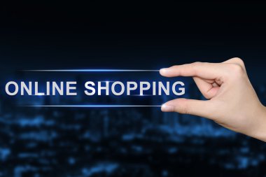 Online alışveriş düğmesini tıklatarak el
