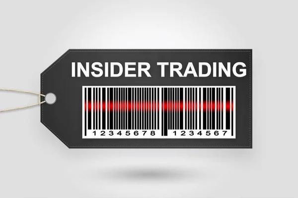 Insider trading prezzo tag — Foto Stock