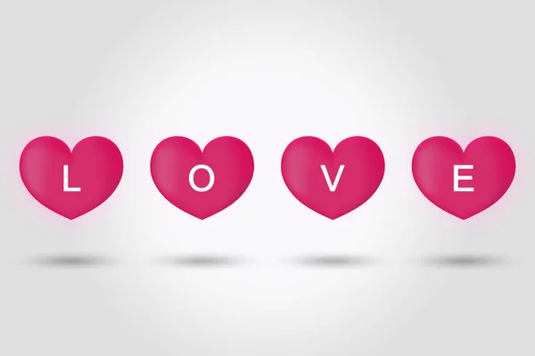 Pink love hearts — Stock Photo, Image