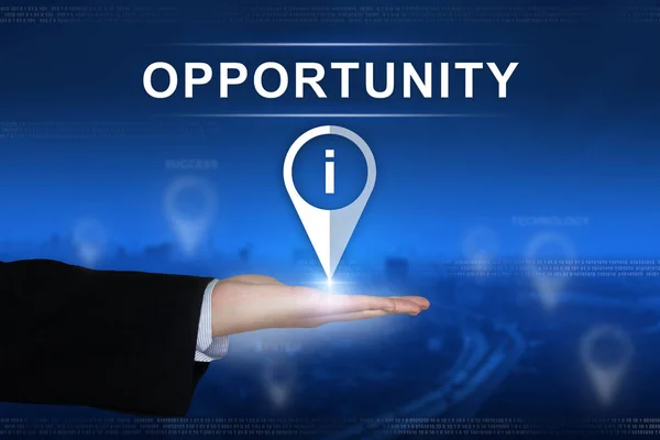 Opportunity button on blurred background — Stock Photo, Image
