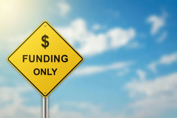 Funding on road sign — Stock Photo, Image