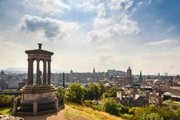 Vista da cidade de Edimburgo de Calton Hill, Escócia Imagens Royalty-Free