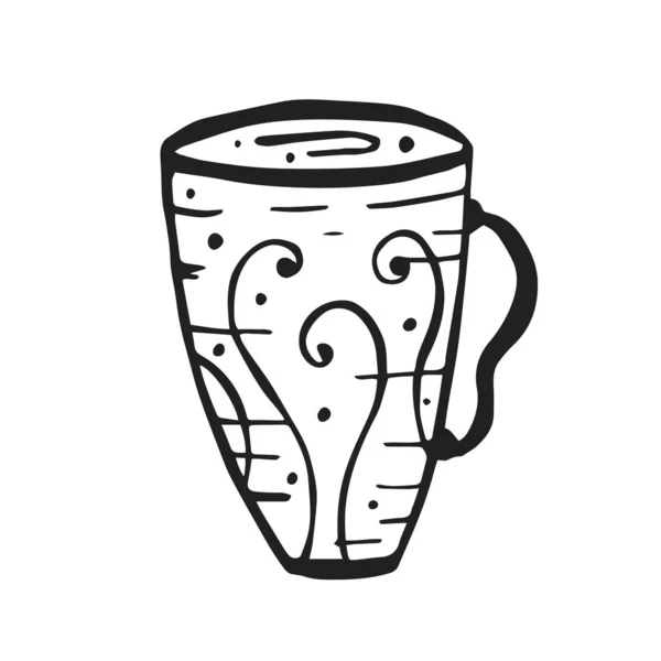 Проста чашка кави або чаю. Лінійна піктограма з контуром . — стоковий вектор