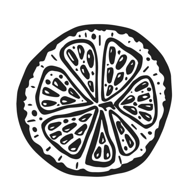 Menü, tarif ve dekor için şirin tek el çizilmiş limon.