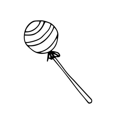 Noel, yeni yıl ya da doğum günü için bir el çizilmiş şeker konileri.