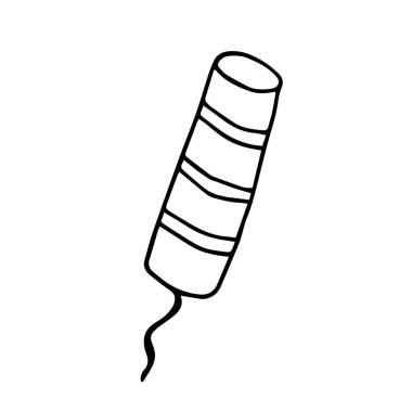 El yapımı havai fişek. Doodle vektör çizimleri.