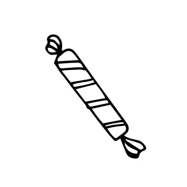 Noel süsü ve yeni yıl tatili için çizilmiş bir el..