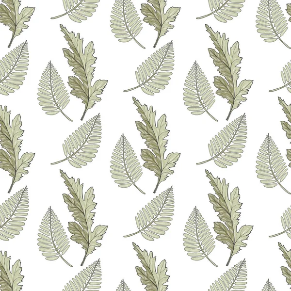 Бесшовный рисунок со светлыми листьями. Бесконечная текстура для дизайна . — стоковый вектор