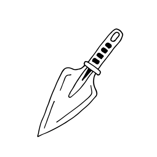 Инструмент для лопаты. Векторная иллюстрация ручной работы . — стоковый вектор