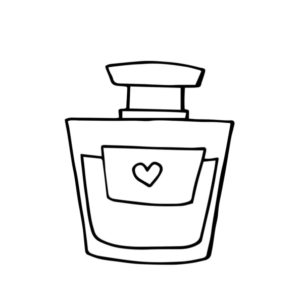 Cosmetische fles icoon. Vector doodle illustratie. — Stockvector