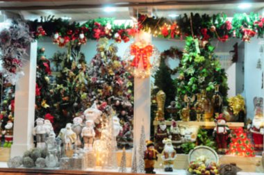 Görüntü arkaplanı için odaklanmış noel dekorasyonu ideal, bulanık