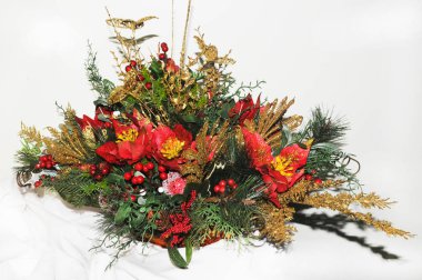 Spot ışıklarıyla noel süsü Noel Baba CI yerleştirilmiş.