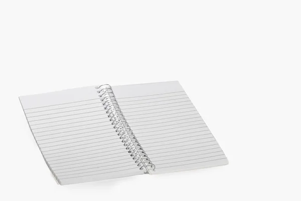 Notebook Leather Cover Notepad White Background Space Text — Stock Photo, Image