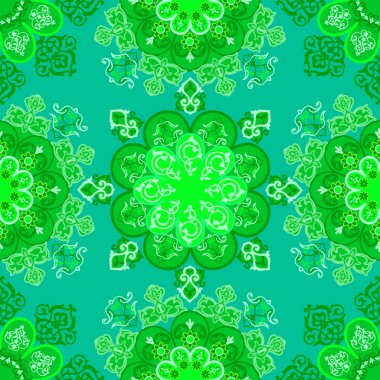  Mandala elementleriyle yuvarlak, pürüzsüz desen. 