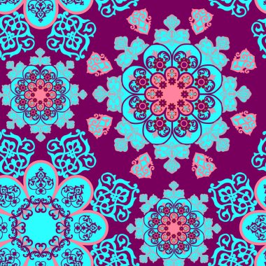   Mandala elementleriyle yuvarlak, pürüzsüz desen