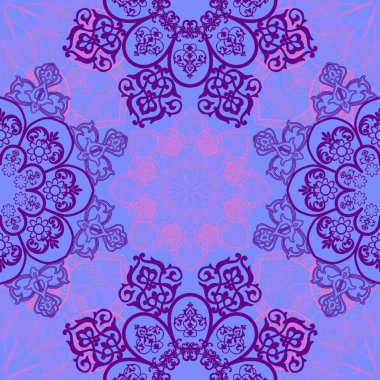   Mandala elementleriyle yuvarlak, pürüzsüz desen.