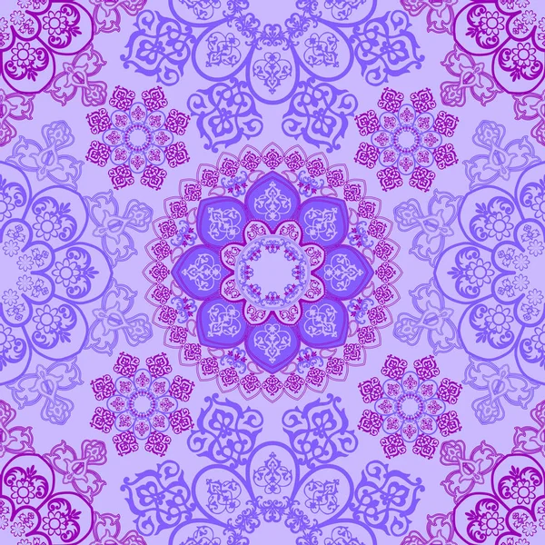  Mandala elementleriyle yuvarlak, pürüzsüz desen. 