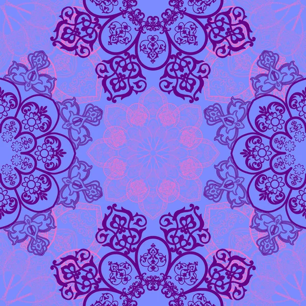   Mandala elementleriyle yuvarlak, pürüzsüz desen.