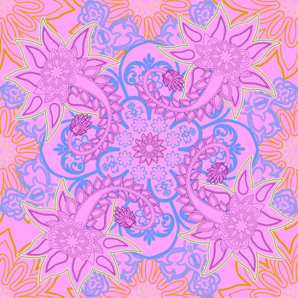          Doğulu süslemelerle tek renkli desenli.