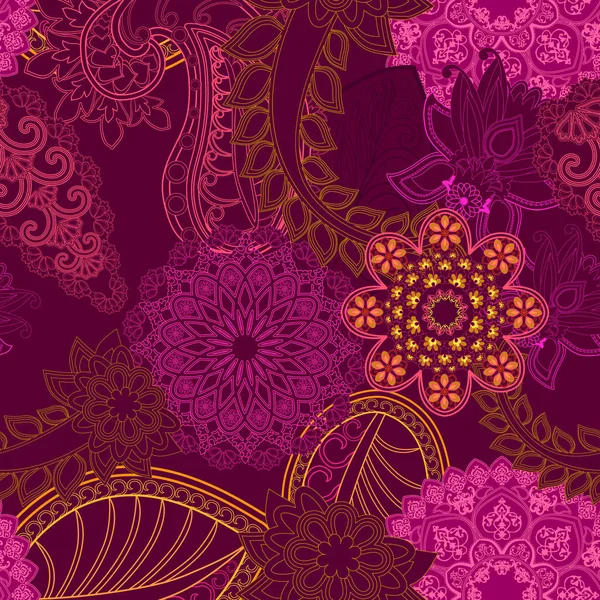         Doğulu süslemelerle tek renkli desenli.