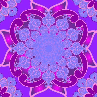   Gradyan üzerinde mandala detaylarıyla güzel dekoratif desen