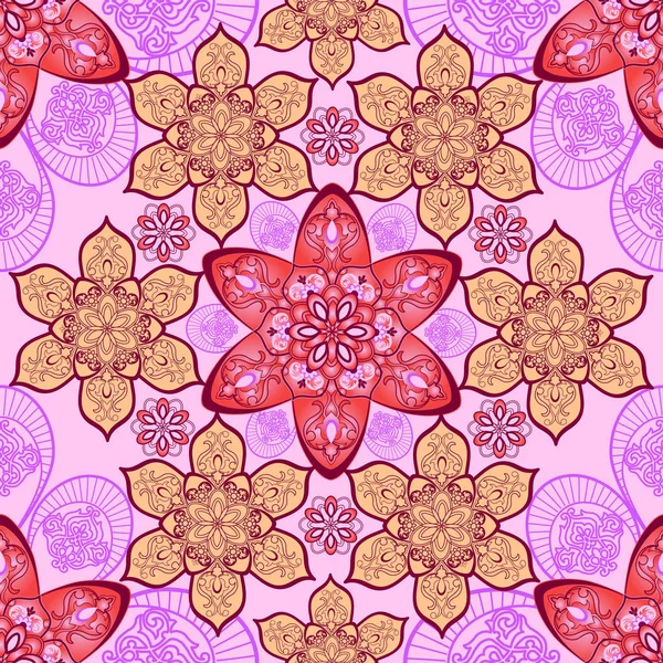        Doğu motifi. Mondala parlak bir süs içinde