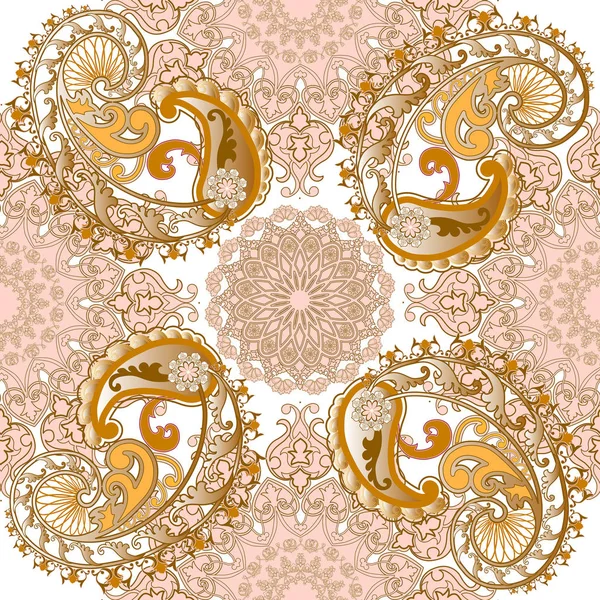 Du concombre turc. Ornement oriental avec motifs mandala — Image vectorielle