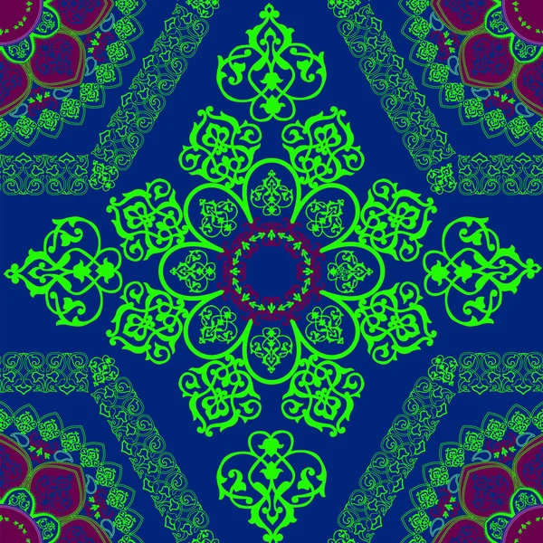  Koyu arkaplanda geometrik desenli mandala süsü.