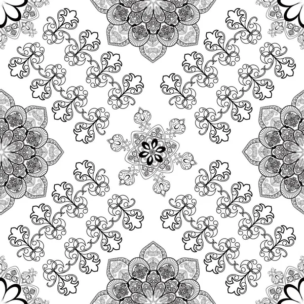        Bir süs içinde siyah-beyaz doğulu desenler.