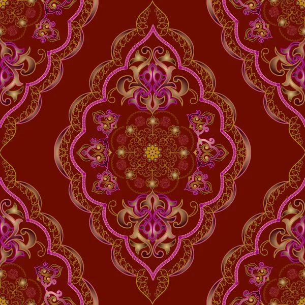   Doğu tarzında Oval şekil kusursuz desen.