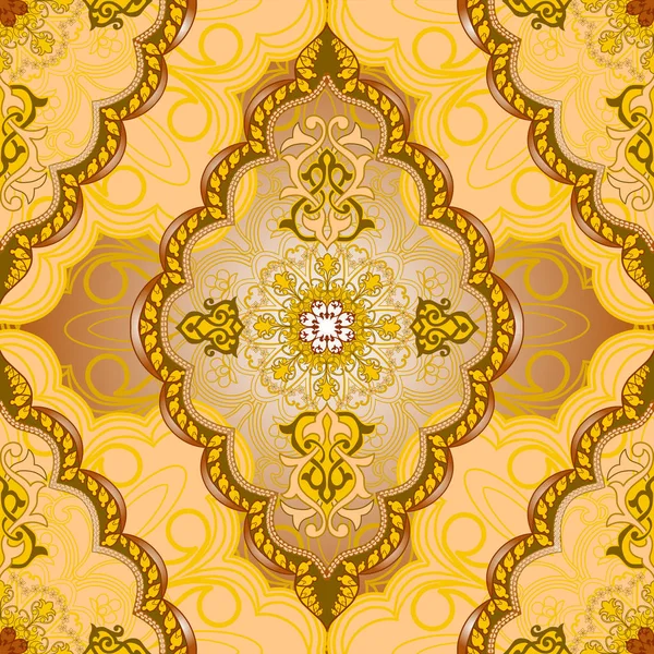     Doğu tarzında Oval şekil kusursuz desen.